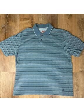 J. Garcia Striped Polo Shirt – Blue (XXL)